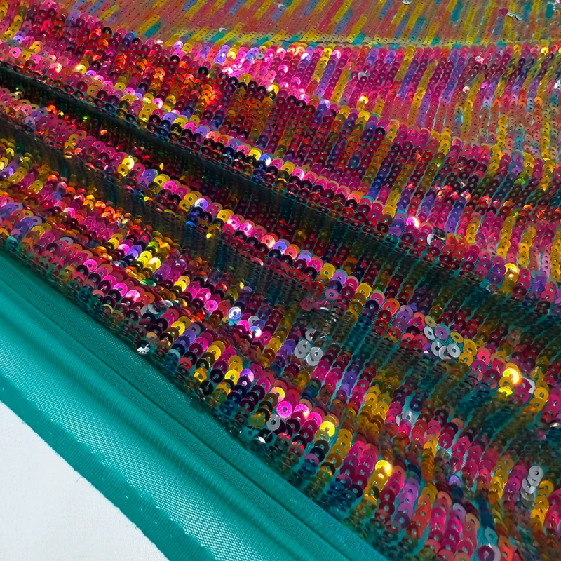 Tissu Tulle Brodé, Paillettes - Arcolla