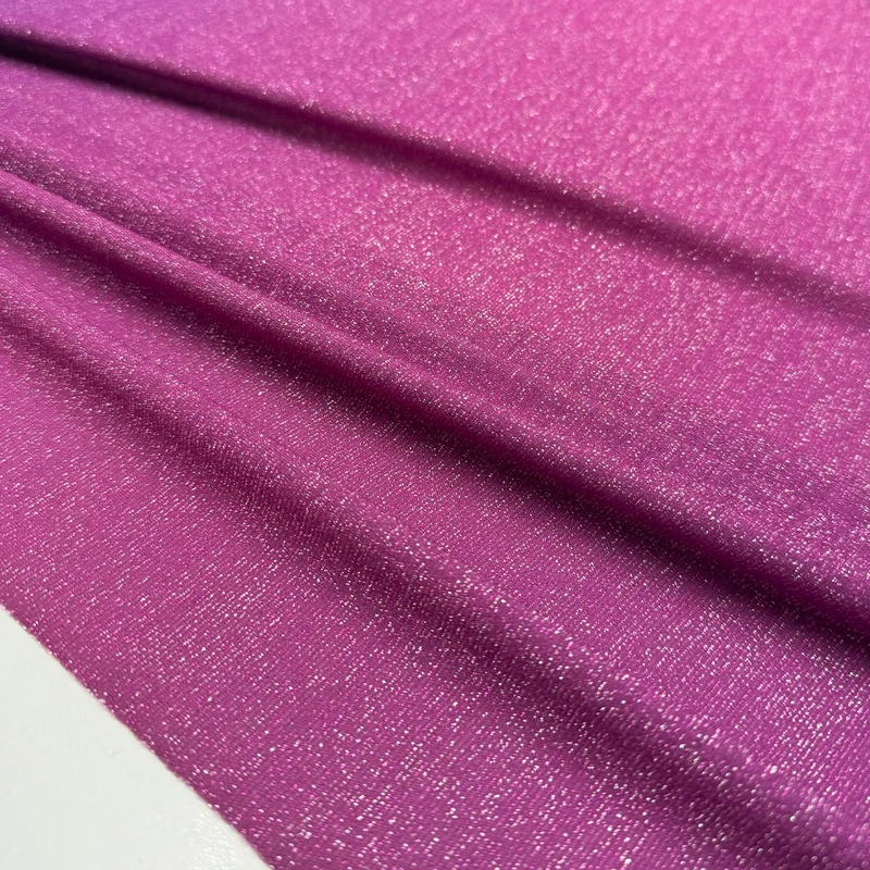 Tissu Maille Jersey, Polyester- Métallisé, Cinza