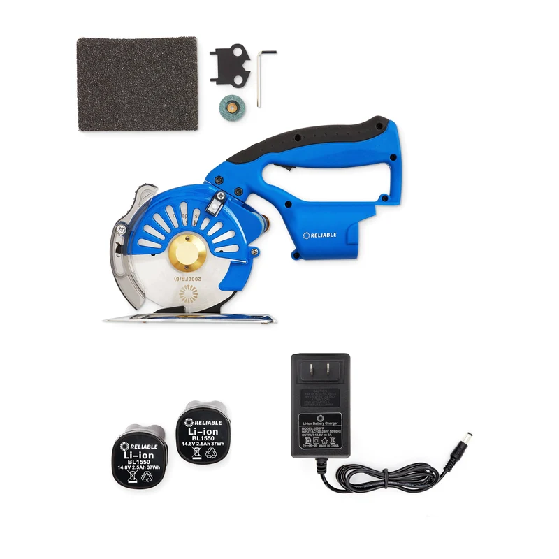 Machine de découpe de tissu sans fil Reliable 2000FR avec 2 batteries et chargeur