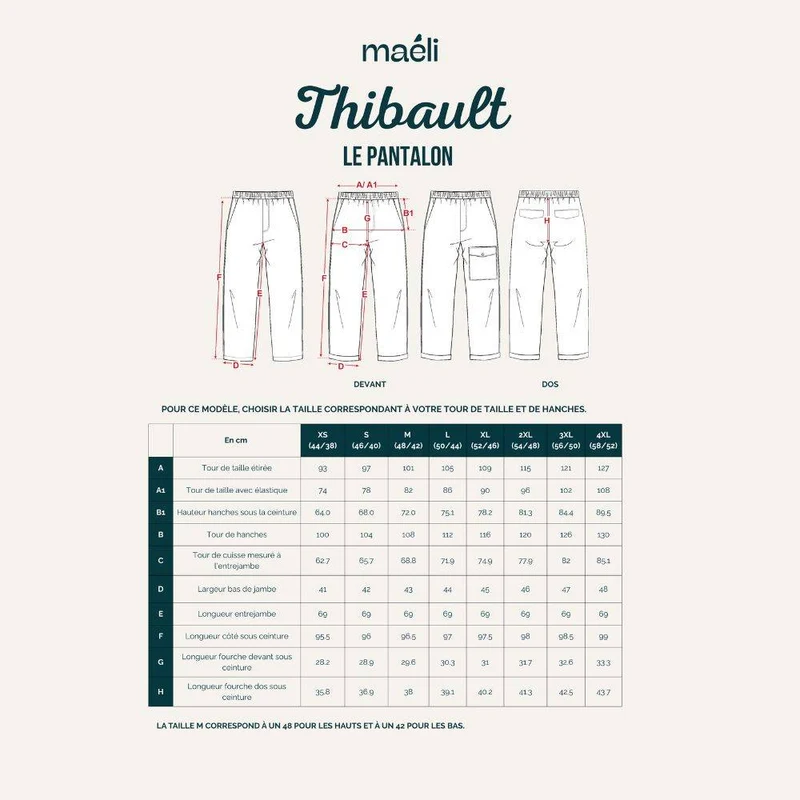 PATRON DE COUTURE PDF | Pantalon Thibault | Maéli Paris | FRANÇAIS SEULEMENT