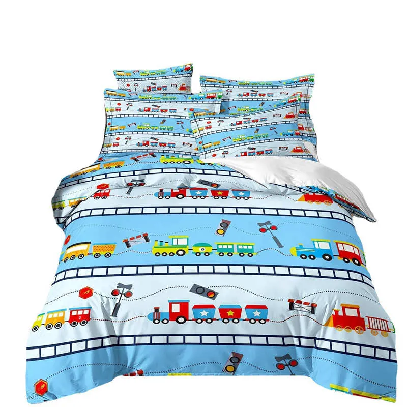 Housse de Couette et Deux Taies Remorque Bleu 240cm