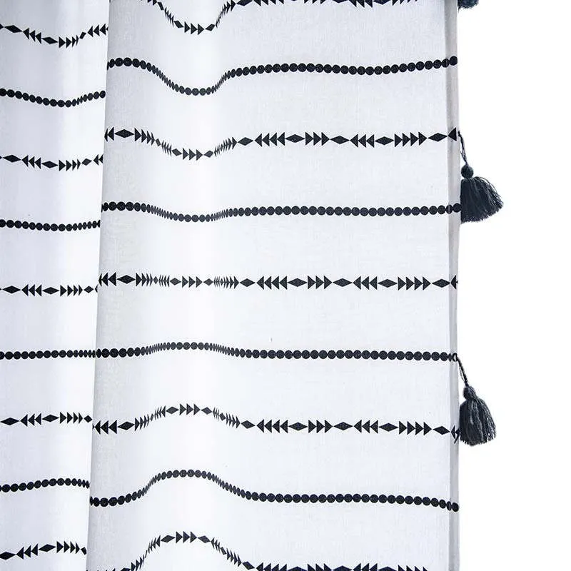 Rideau Tamisant à Franges Galon Fronceur 132 x H180 cm Blanc