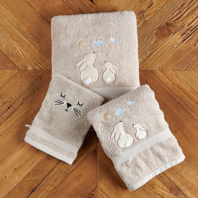 Serviette Doux Lapinou - Coton 450g/m²
