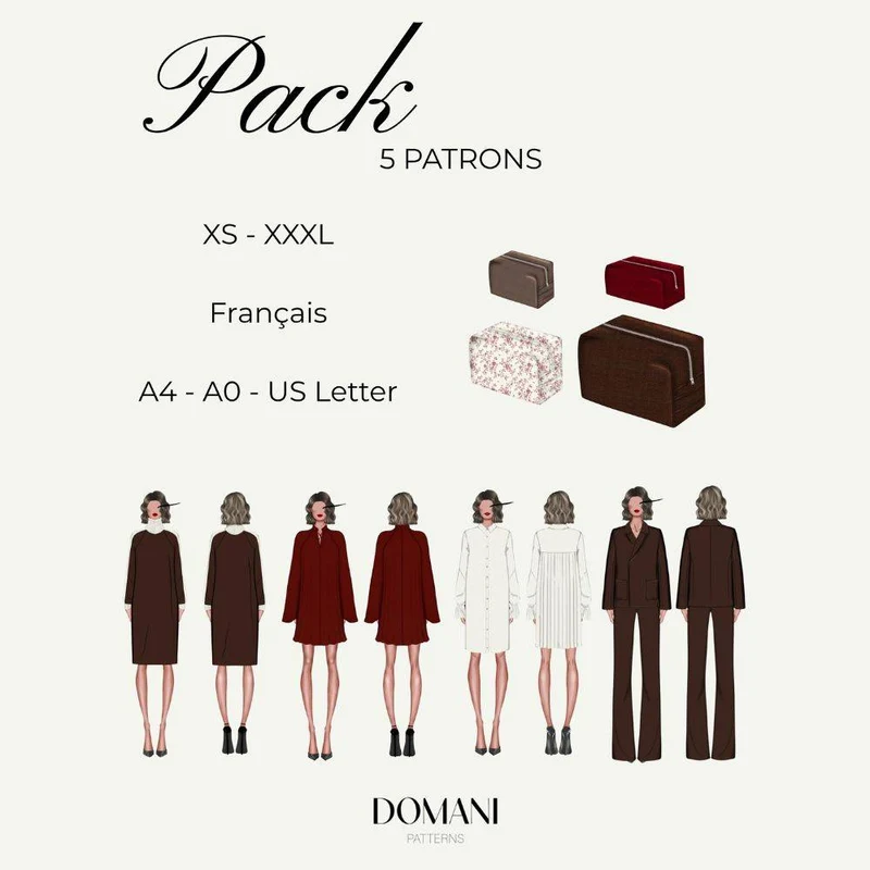 BUNDLE DE PATRONS DE COUTURE PDF | Collection FW25 | Domani Patterns | FRANÇAIS SEULEMENT