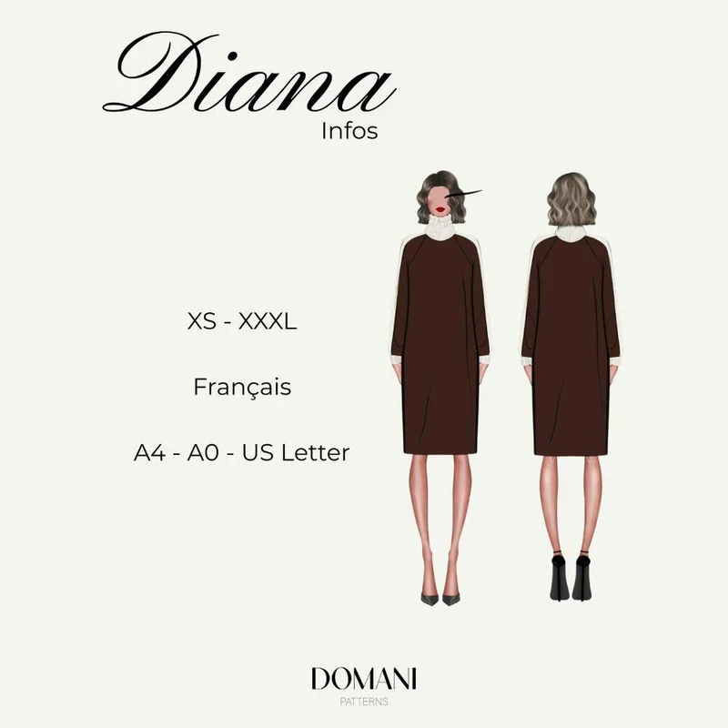 PATRON DE COUTURE PDF | Haut & robe Diana | Domani Patterns | FRANÇAIS SEULEMENT