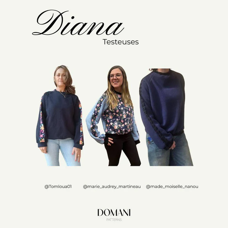 PATRON DE COUTURE PDF | Haut & robe Diana | Domani Patterns | FRANÇAIS SEULEMENT