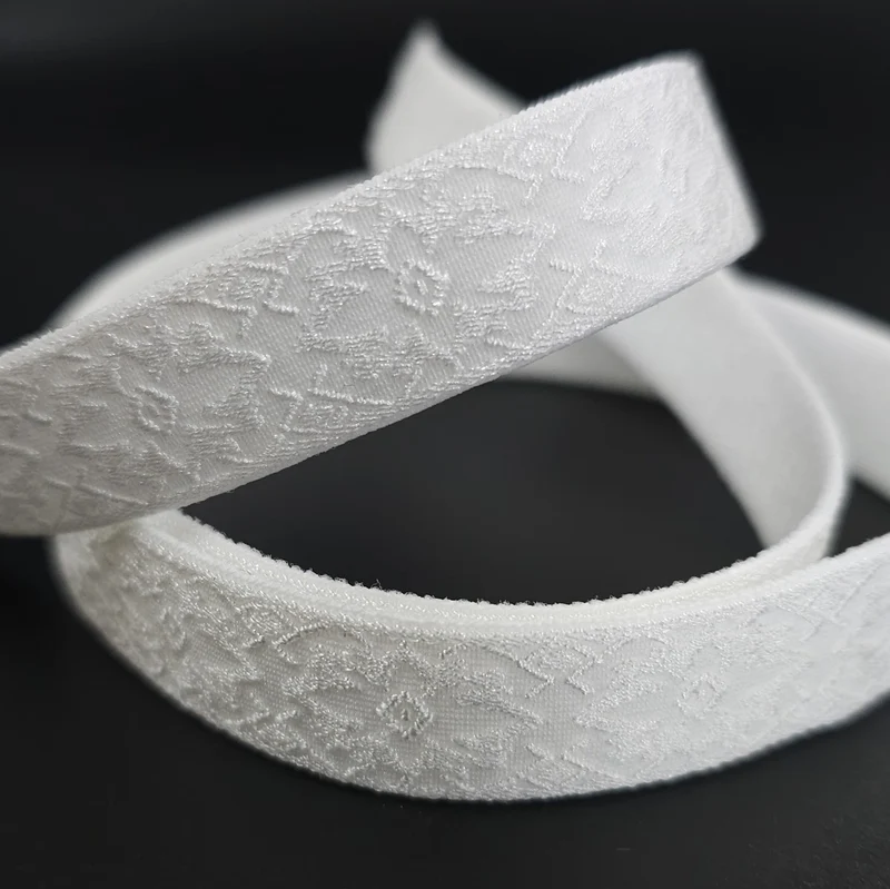 Élastique pour bretelles de soutien-gorge | 15 mm | 150 cm | Blanc | Fin de rouleau
