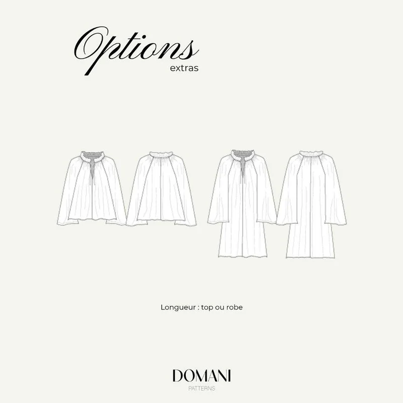PATRON DE COUTURE PDF | Blouse & robe Inès | Domani Patterns | FRANÇAIS SEULEMENT
