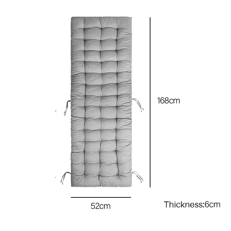 Coussin matelassé pour transat extérieur 168x52 cm