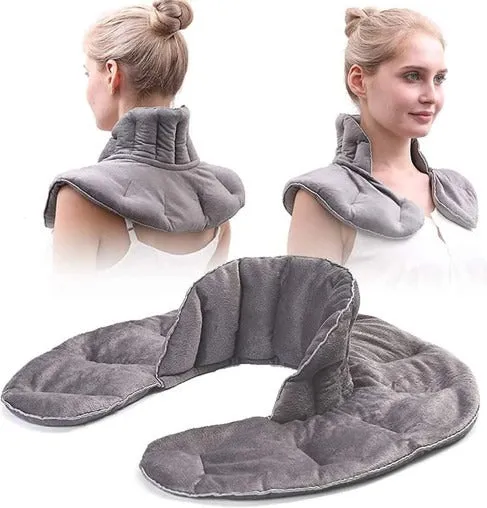 Coussin chauffant cervicales et épaules en graines de lin