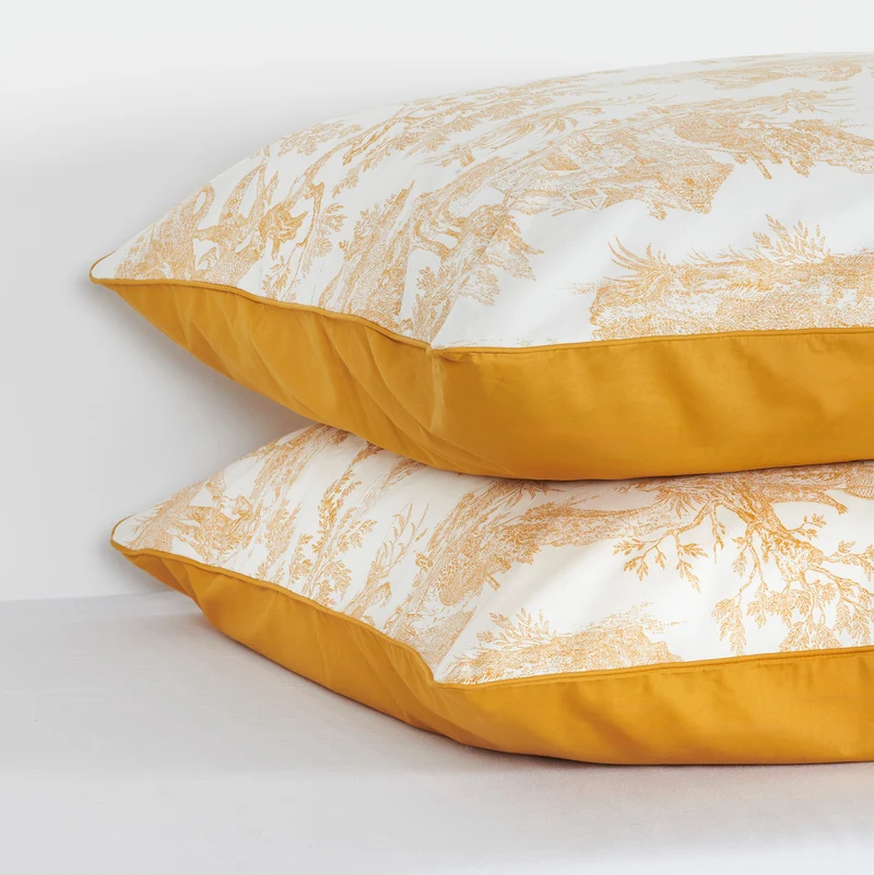 Taie d'oreiller Rêve en Or - Percale de coton