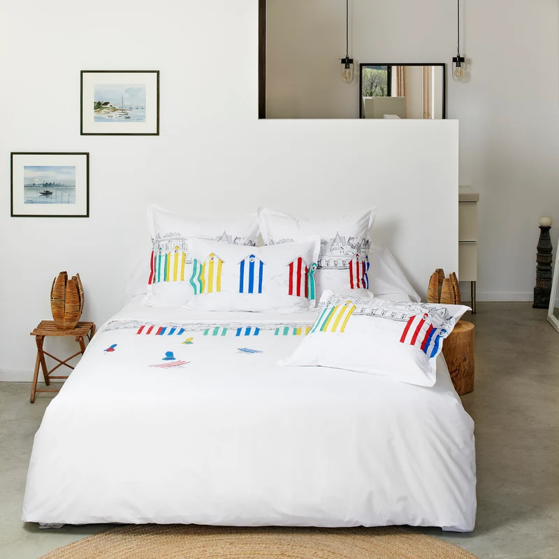 Taie d'oreiller Les Planches - Percale de coton