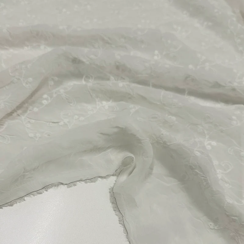 Tissu Georgette Brodé - Floral, Sognaria