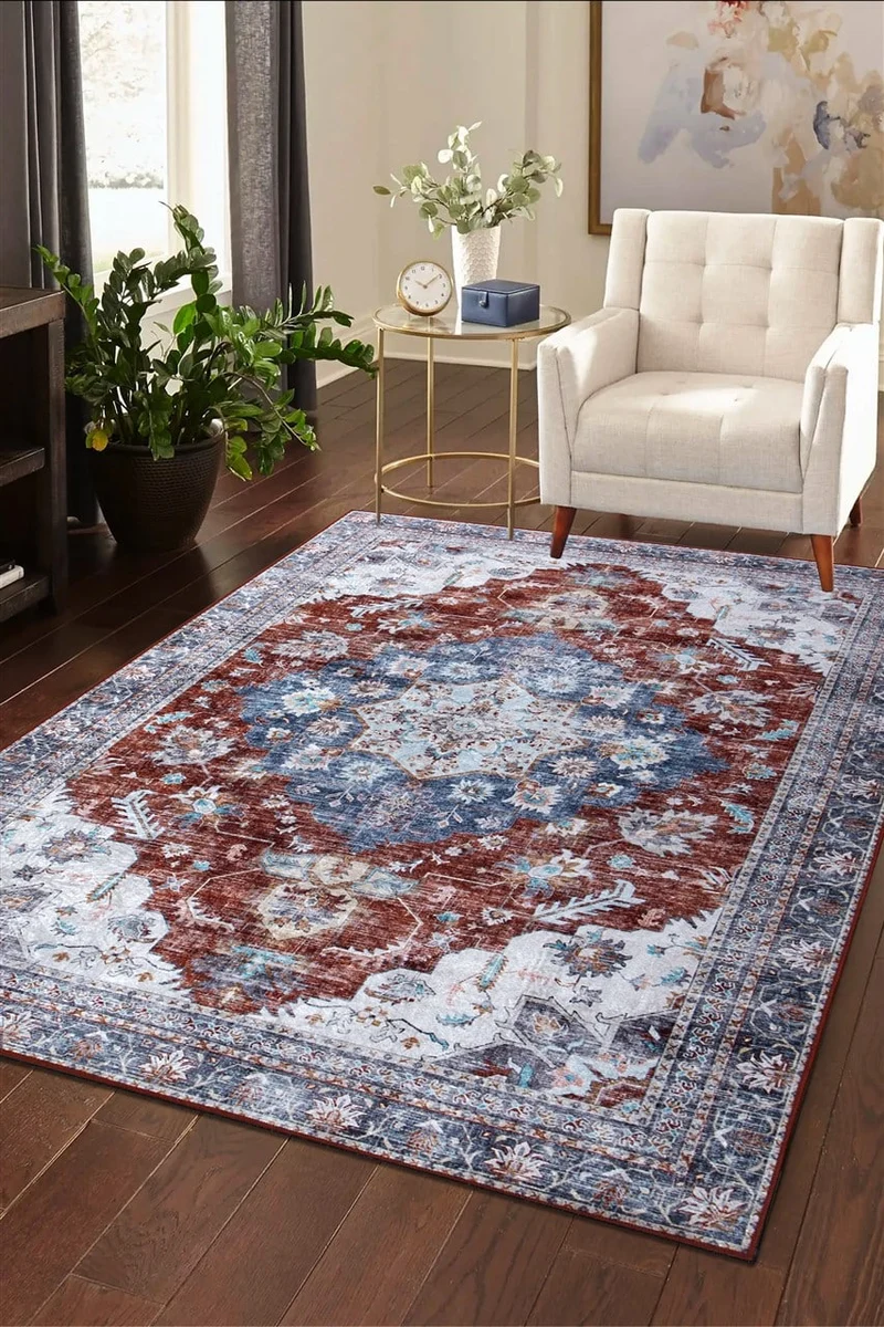 Tappeto Classico Vintage Printed Grigio