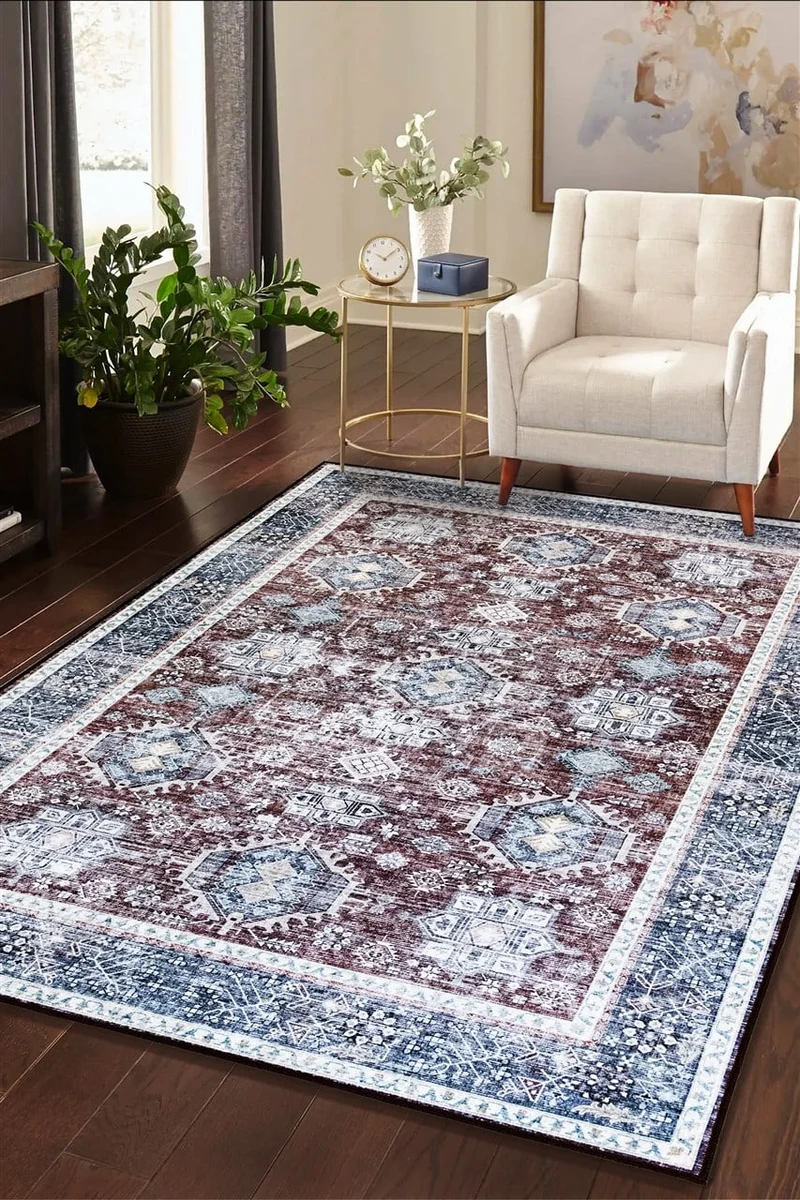 Tappeto Classico Vintage Printed Grigio