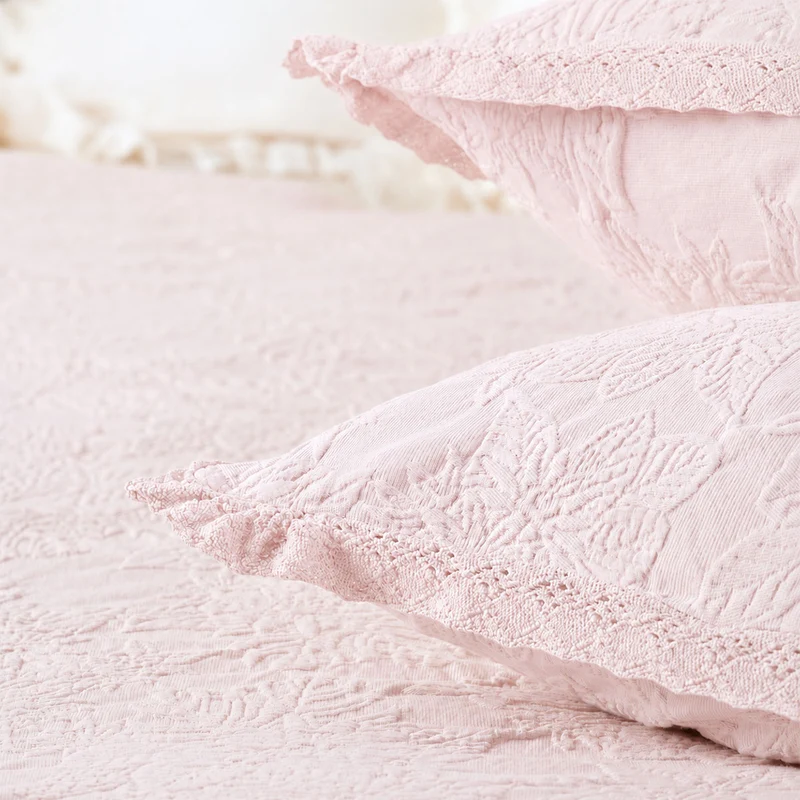Taie d'oreiller Adèle – Coton piqué jacquard