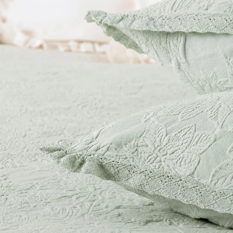 Taie d'oreiller Adèle – Coton piqué jacquard