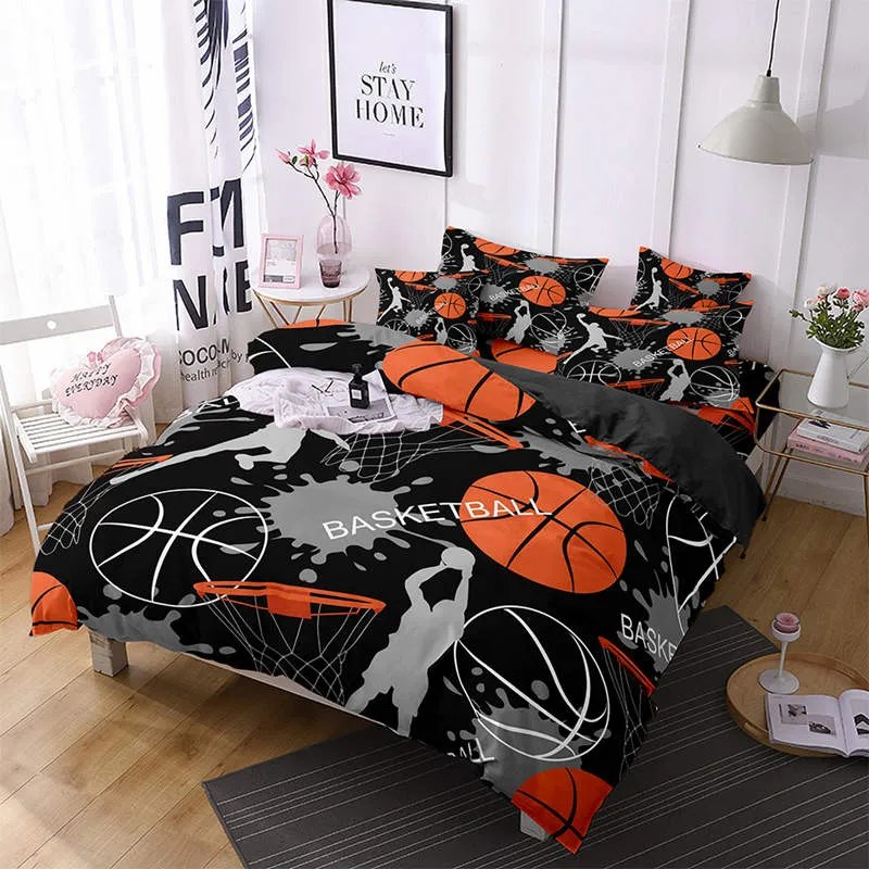 Housse de couette et Deux Taies 3D Basketball 240cm