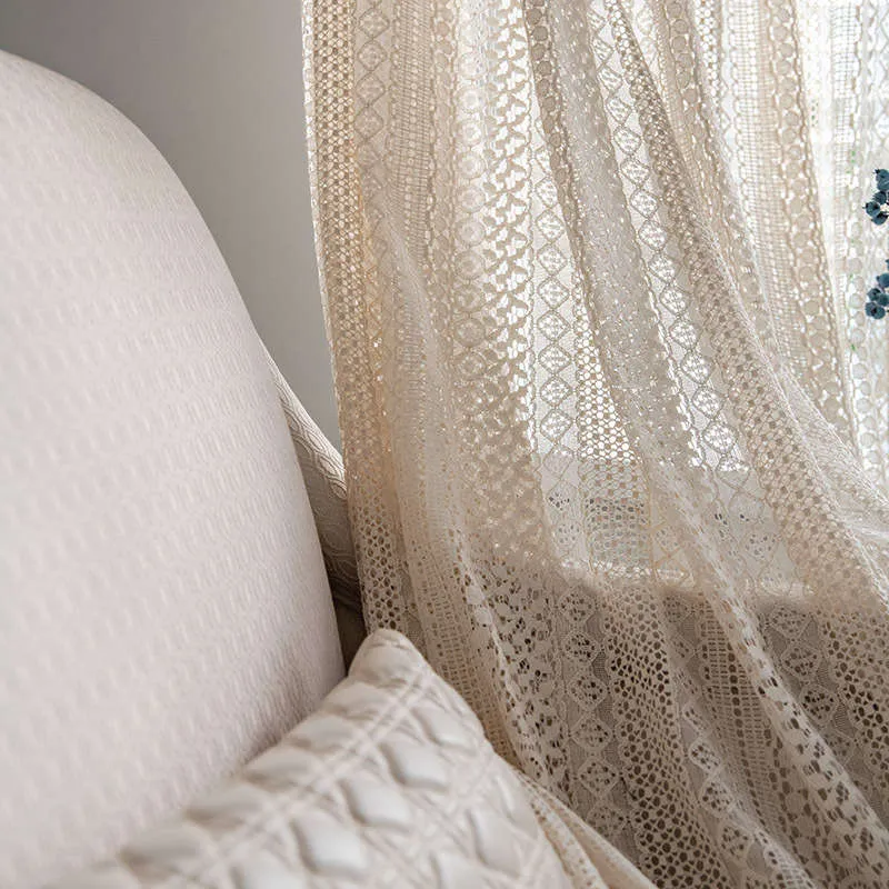 Voilage à passant Jaquard 150x240cm Beige