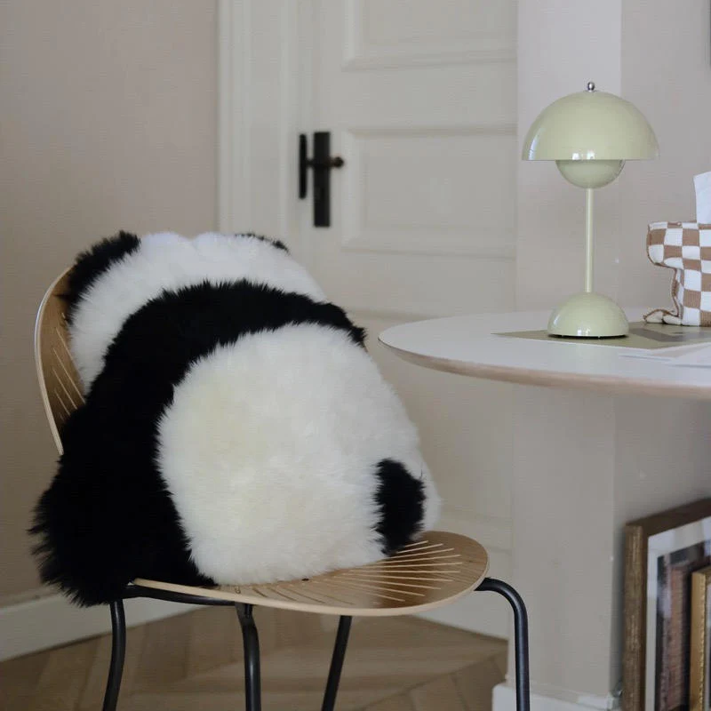 Coussin Panda Doux Fausse Laine 52 x H57 cm