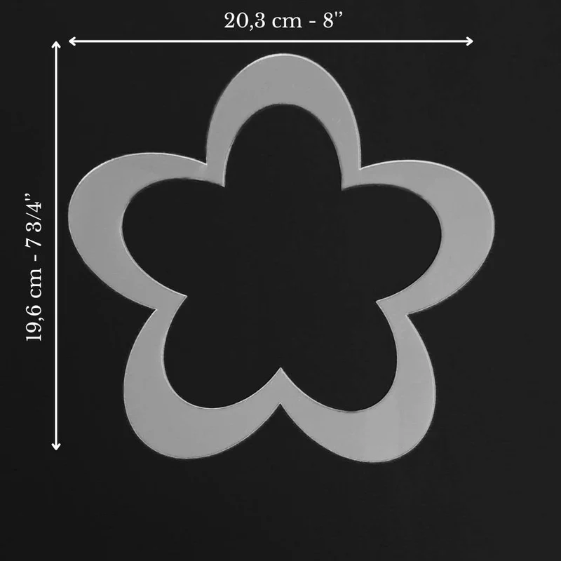 Ensemble de gabarits de fleurs | 8 po, 6 po, 4 po et 2 po