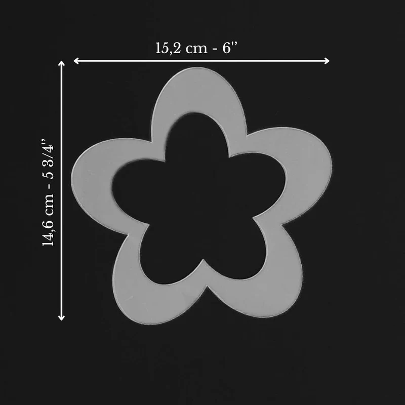 Ensemble de gabarits de fleurs | 8 po, 6 po, 4 po et 2 po