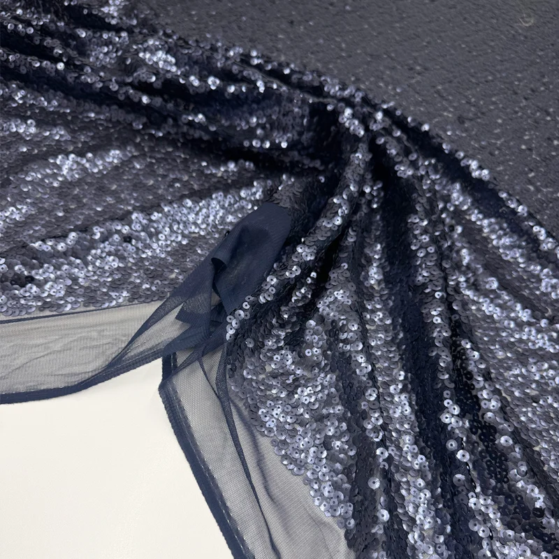 Tissu Tulle Brodé, Paillettes - Carla