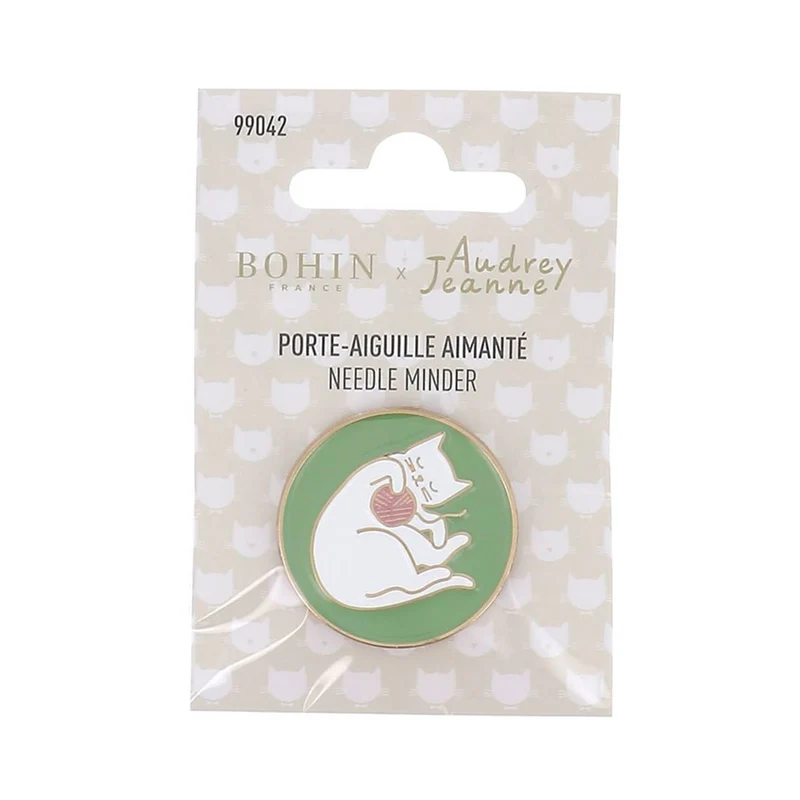 BOHIN x Audrey Jeanne | Magnetic Needle Minder | Cat Design