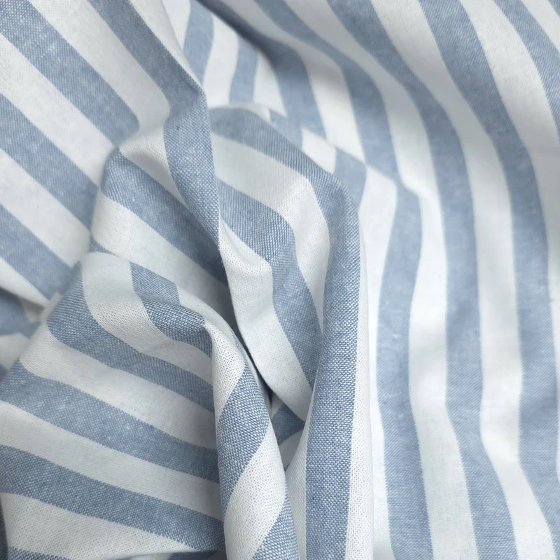 Tissu rayé Essex en lin et coton tissé teint | Robert Kaufman