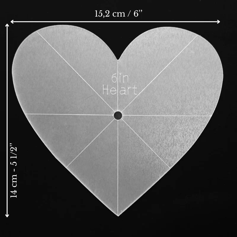 Ensemble de gabarits en forme de cœur | 4", 5" et 6"