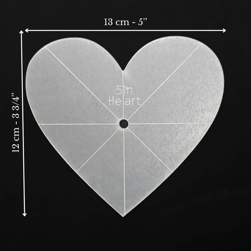 Ensemble de gabarits en forme de cœur | 4", 5" et 6"