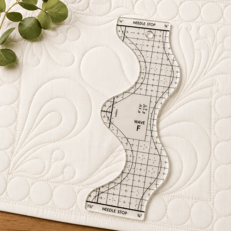 Gabarit de quilting Handi Quilter Wave F | Règle ondulée 4 po