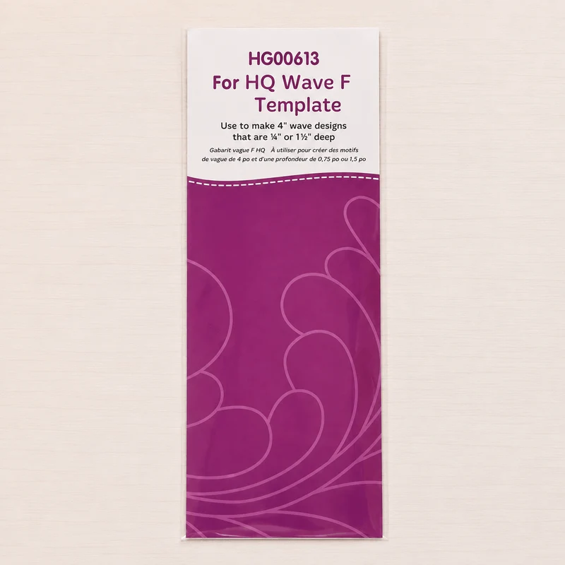 Gabarit de quilting Handi Quilter Wave F | Règle ondulée 4 po