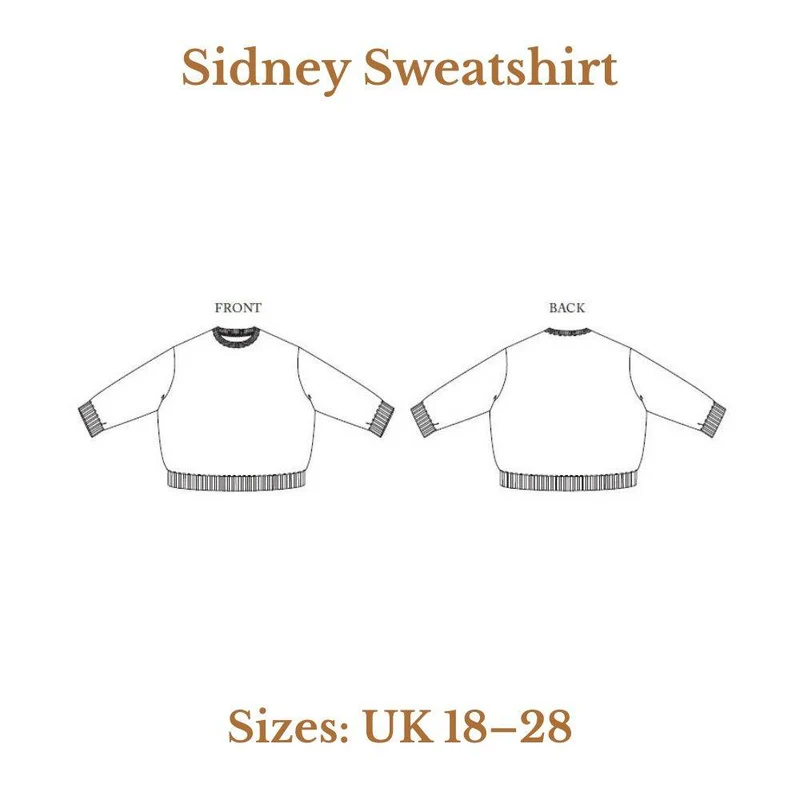 PATRON DE COUTURE PDF | Sweatshirt Sidney | Merchant & Mills | UK 18–28 | UNISEXE