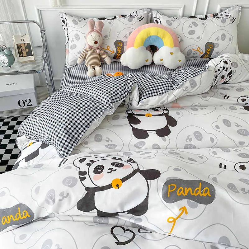 Housse de couette et Deux Taies Panda 200cm