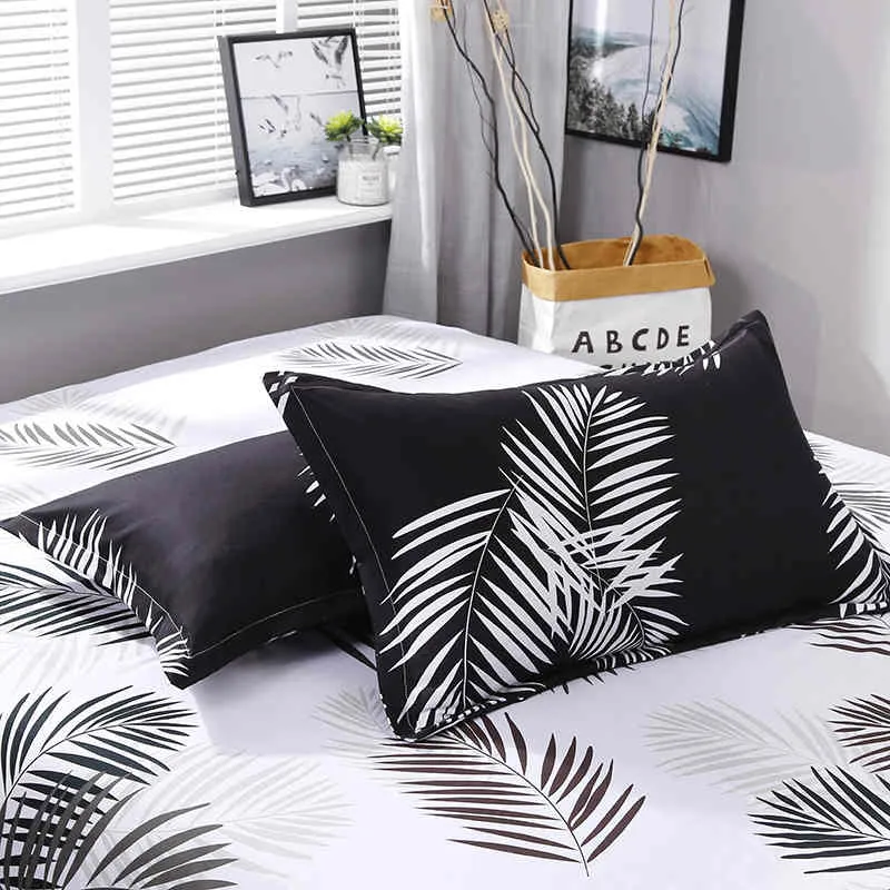 Housse de Couette et Deux Taies Tropical Noir 240cm