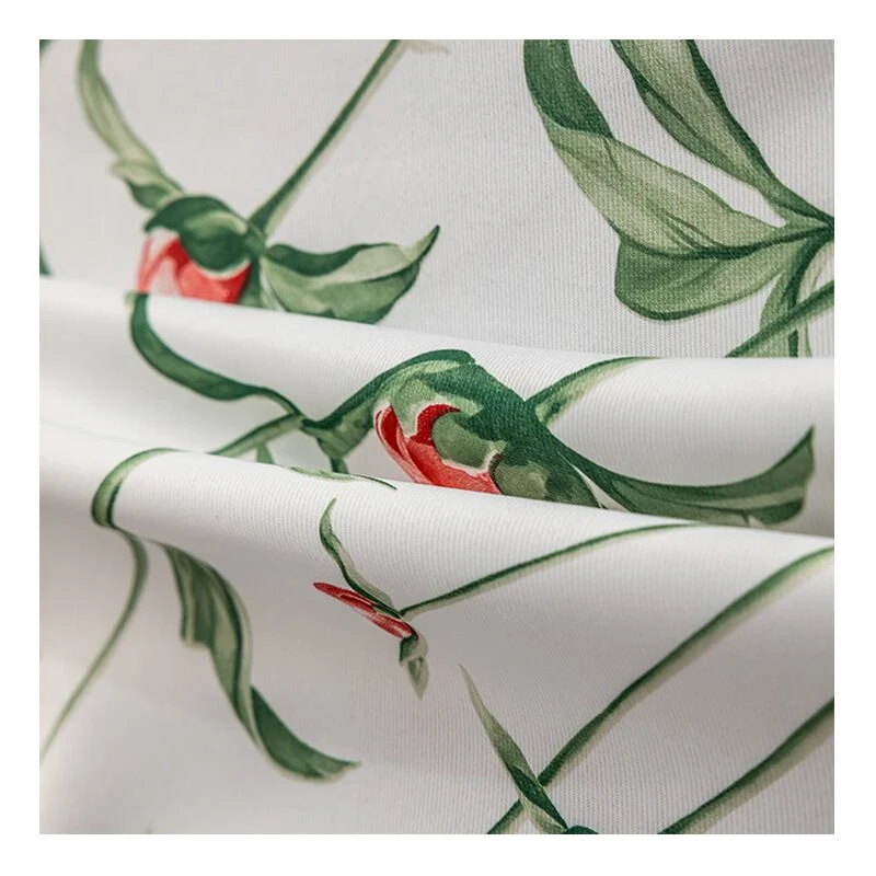 Rideau Tamisant Fleuri 140 x H240 Vert