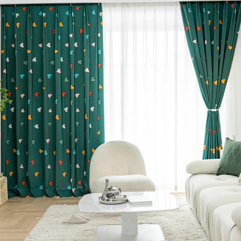Rideau Occultant 140x240cm Enfant Vert émeraude