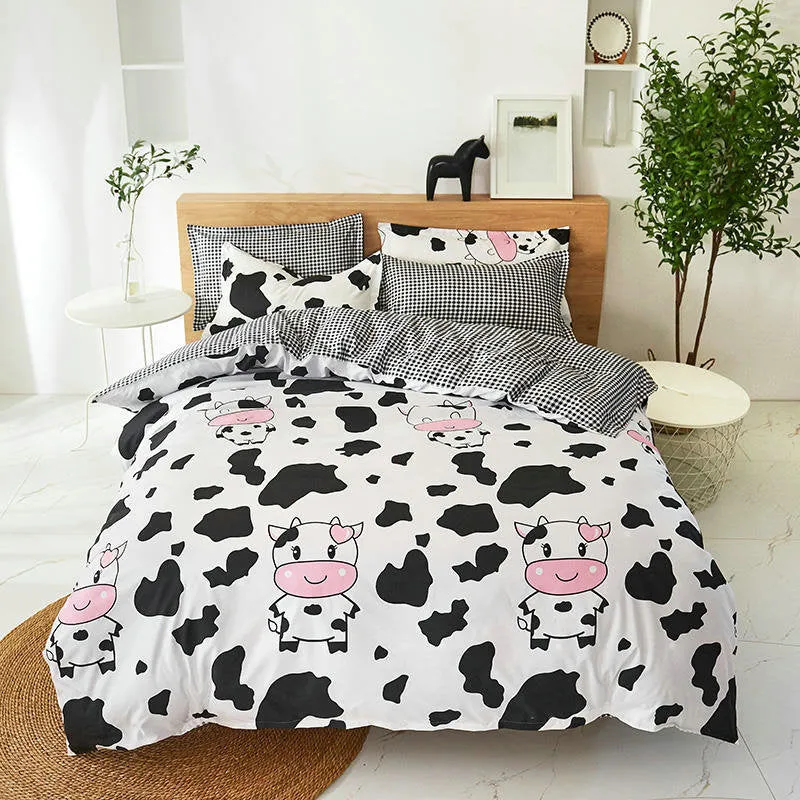 Housse de Couette Vache et Deux Taies Enfant 240cm