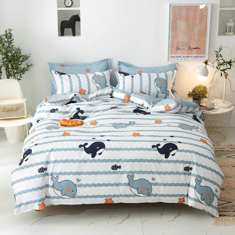 Housse de couette et Deux Taies Dauphin 140cm