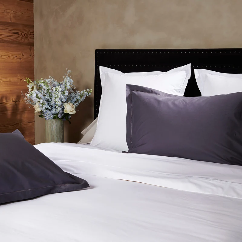 Taie d'oreiller unie - Percale de coton