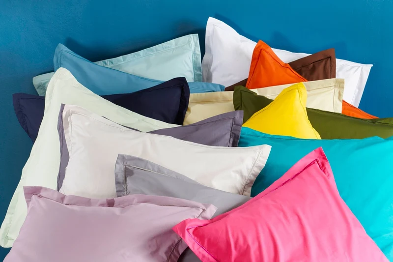 Taie d'oreiller unie - Percale de coton