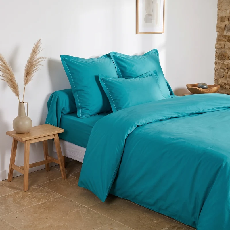 Taie d'oreiller unie - Percale de coton