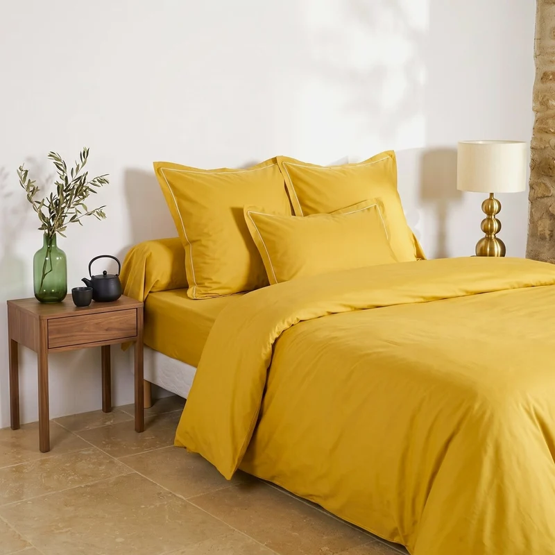 Taie d'oreiller unie - Percale de coton