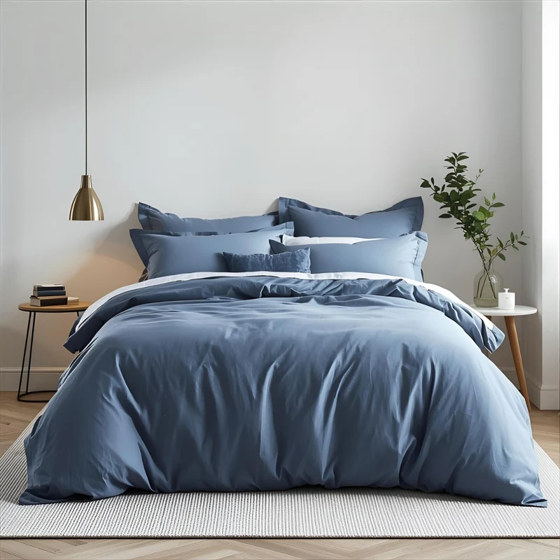 Housse de couette unie - Percale de coton