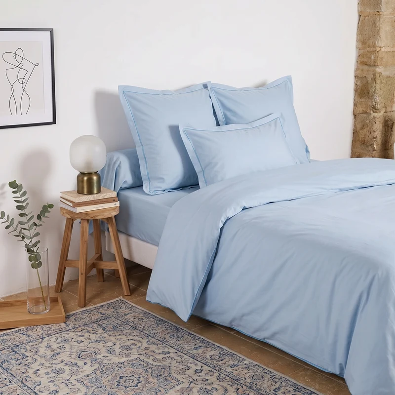 Housse de couette unie - Percale de coton