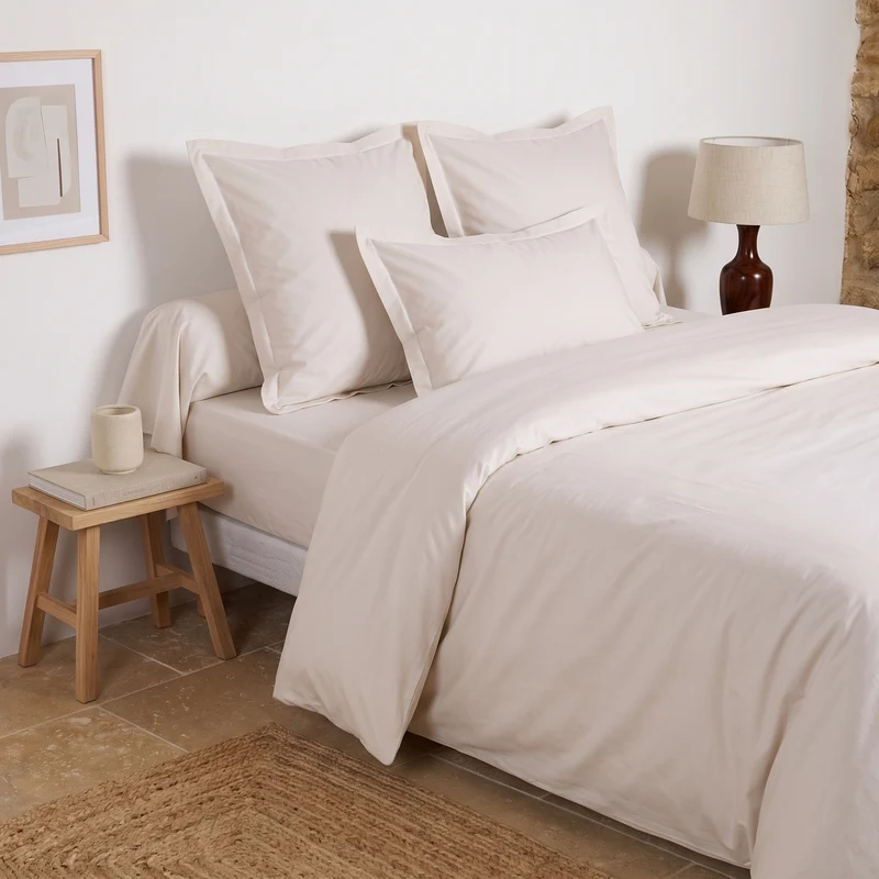 Housse de couette unie - Percale de coton