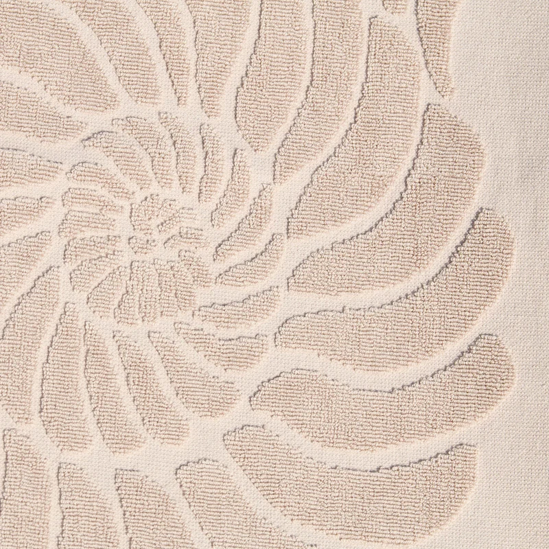 Drap de plage Coquillage - Eponge jacquard ciselée 550 g/m²