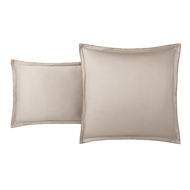 Taie d'oreiller unie Opium - Satin de coton 120 fils/cm²