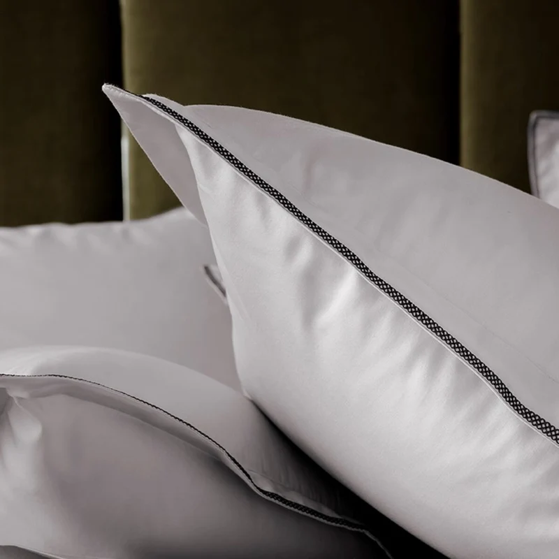 Taie d'oreiller unie Opium - Satin de coton 120 fils/cm²